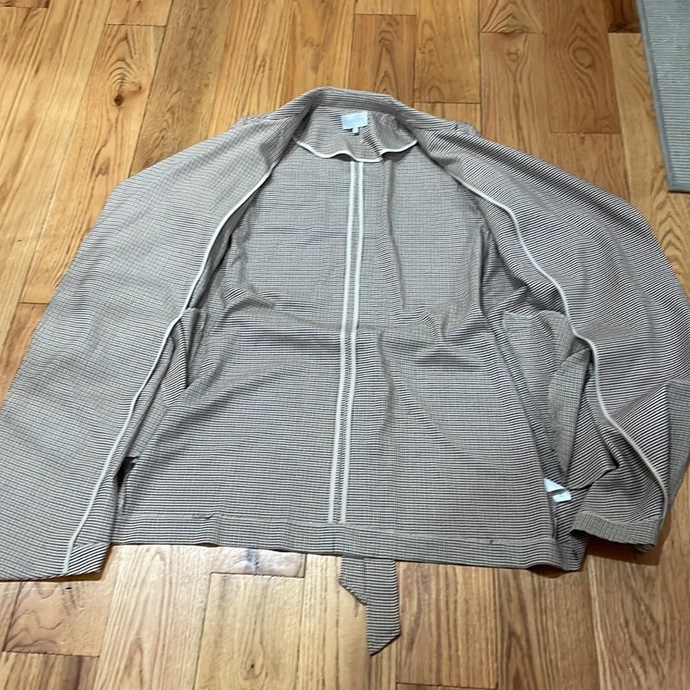 1. State Brown Tattersall Check Trench Coat